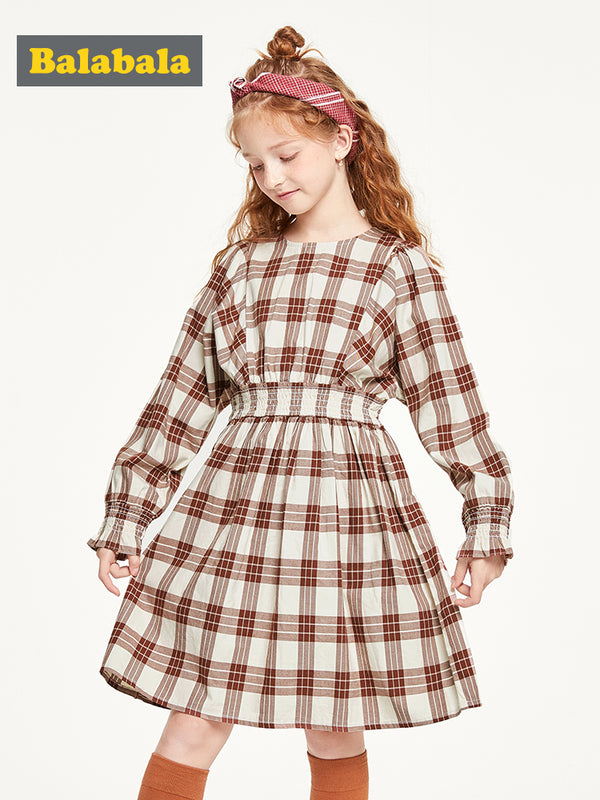 Balabala Children clothing girls dress new autumn dress Western style