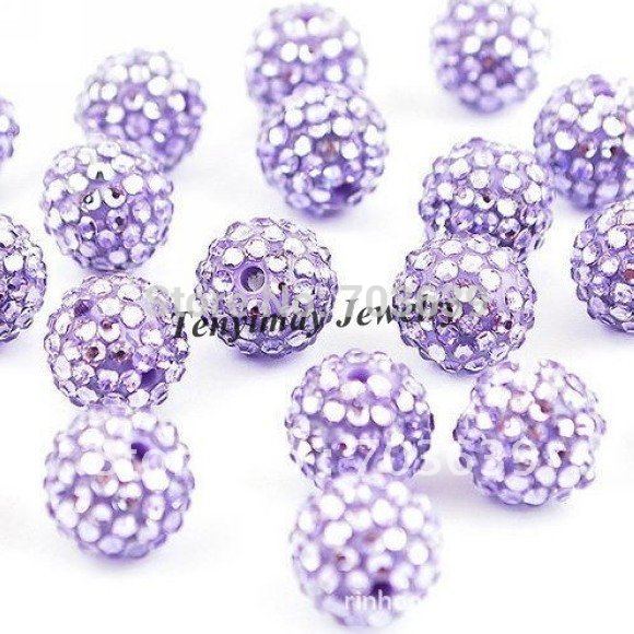 Resin Rhinestones Ball Spacer Bead Findings Acrylic Ball Beads F