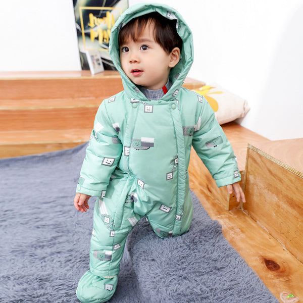 new born Baby Child Winter Thickening Warm ClothesCotton-padded Trousers rompers